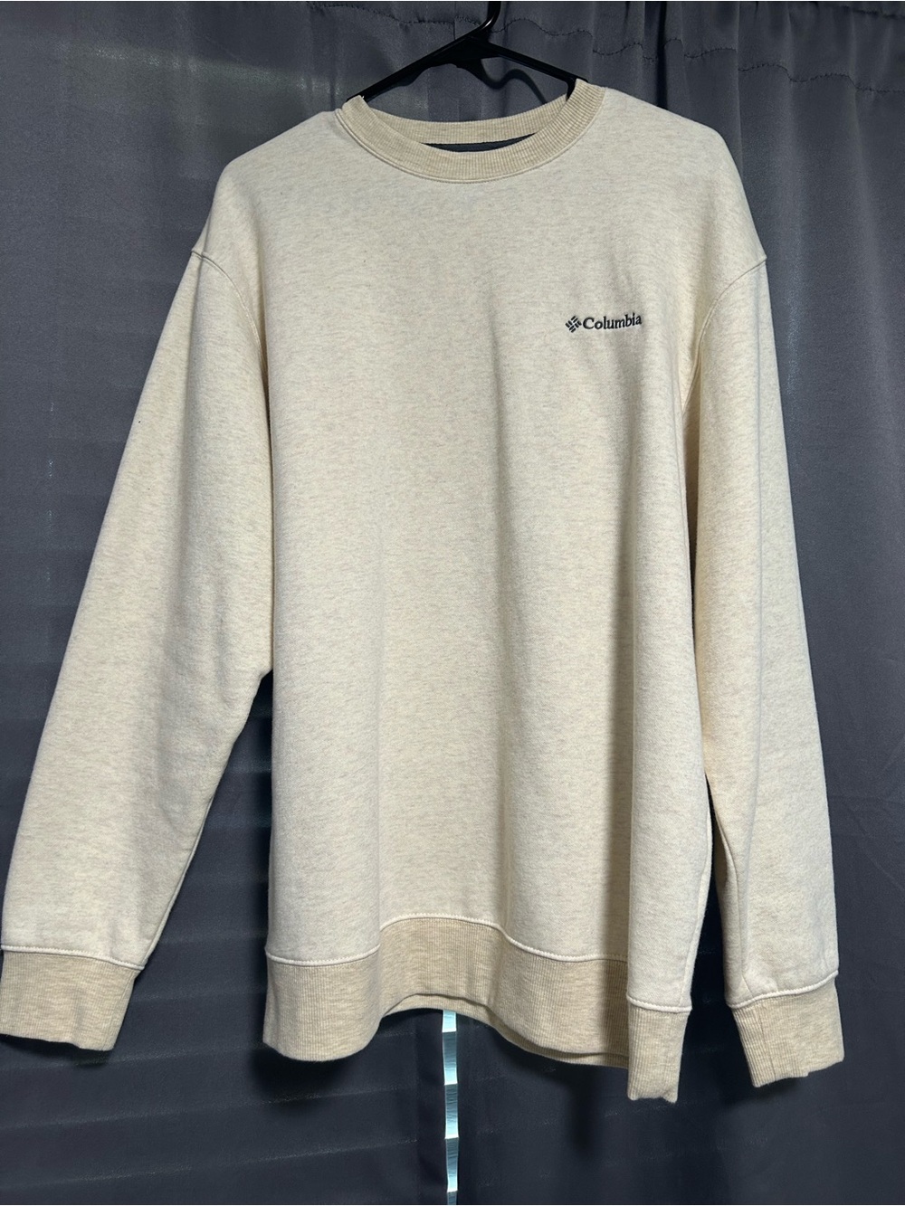 Columbia Men's Cream/Oatmeal Crewneck Sweatshirt